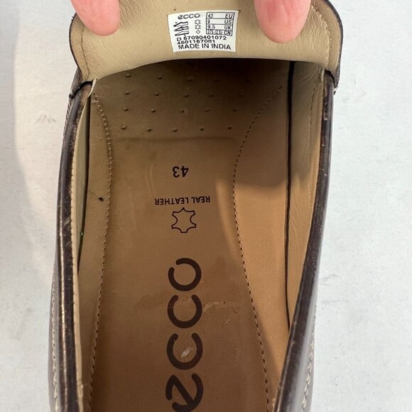 ECCO 43 Loafer Shoes Mens‎ 9 Brown Leather Classic Moc Casual Comfort Slip On main image 4